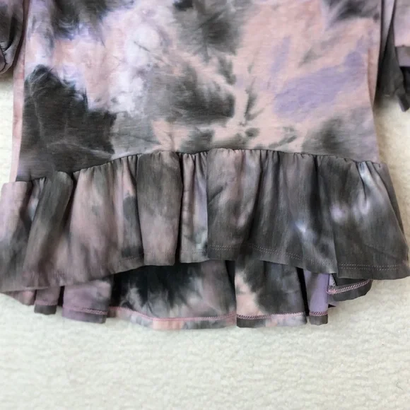 NWT Thyme + Honey Womens Swing Purple & Gray Tie Dye Top SIZE MEDIUM - Picture 6 of 7